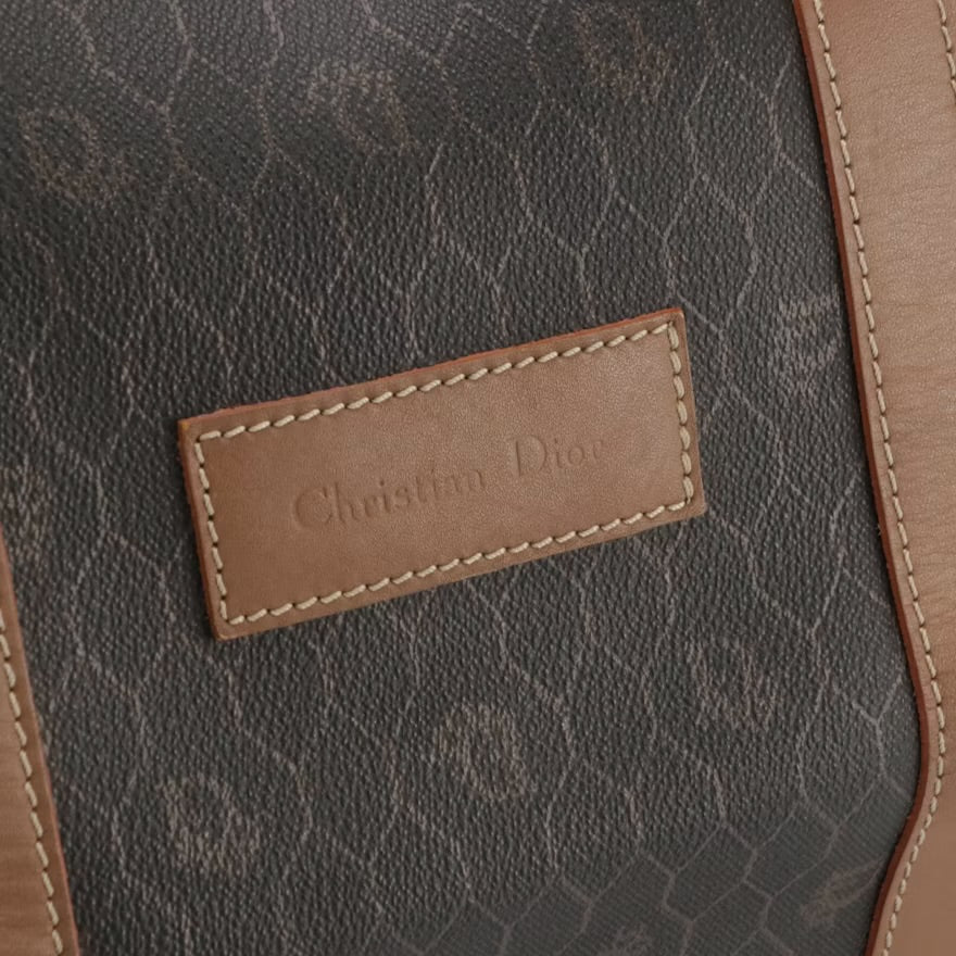 Christian Dior Honeycomb Vintage Boston Duffle Bag