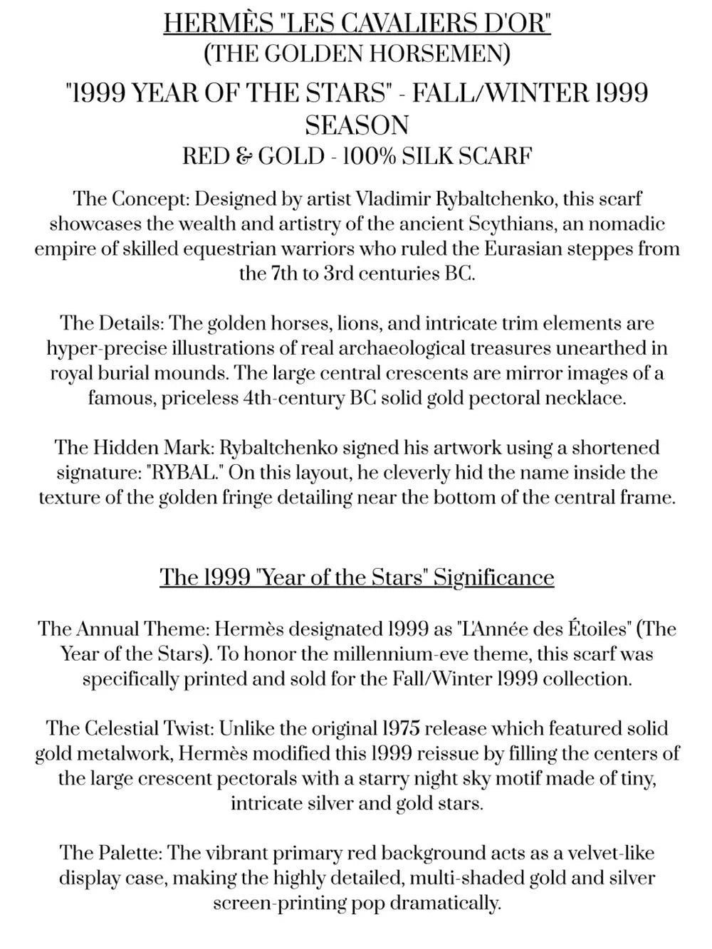Hermès | Les Cavaliers d'Or | Silk Scarf